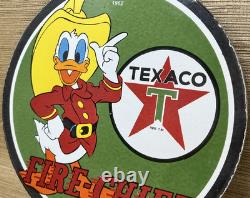 Vintage Texaco Motor Oil Porcelain Sign Texas Gasoline Gas Station Pump Plate