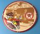 Vintage Texaco Sign Disney Duck Gasoline Service Gas Pump Porcelain Sign