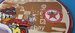 Vintage Texaco Sign Disney Duck Gasoline Service Gas Pump Porcelain Sign