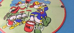 Vintage Texaco Sign Duck Fire Chief Gasoline Service Gas Pump Porcelain Sign