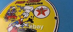 Vintage Texaco Sign Fan Favorite Cartoon Gasoline Gas Pump Porcelain Sign