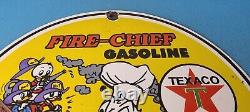 Vintage Texaco Sign Fan Favorite Cartoon Gasoline Gas Pump Porcelain Sign