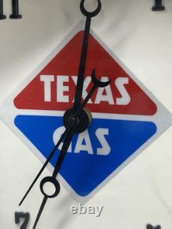 Vintage Texas Gas Gas Pump Clock Petroleum Advertising