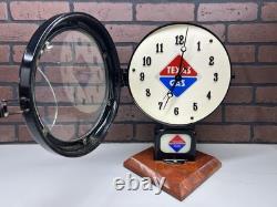 Vintage Texas Gas Gas Pump Clock Petroleum Advertising