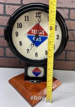 Vintage Texas Gas Gas Pump Clock Petroleum Advertising
