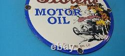 Vintage Tiolene Motor Oil Porcelain Rat Fink Ed Roth Gas Pump Plate Service Sign