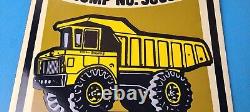 Vintage Tonka Dump Truck Sign Metal Toy Die Cast Kids Porcelain Gas Pump Sign