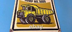 Vintage Tonka Dump Truck Sign Metal Toy Die Cast Kids Porcelain Gas Pump Sign