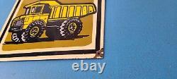 Vintage Tonka Dump Truck Sign Metal Toy Die Cast Kids Porcelain Gas Pump Sign