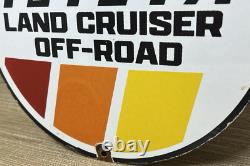 Vintage Toyota Land Cruiser Porcelain Sign Oil Gas Dealership Tacoma 4runner