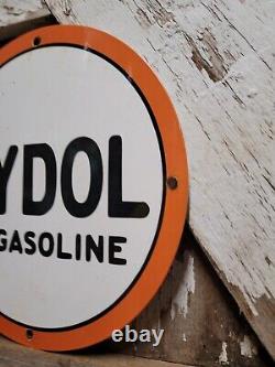 Vintage Tydol Gasoline Porcelain Sign Oil Gas Station Service Garage Dealer Sale
