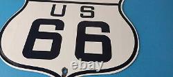 Vintage US Route 66 Oklahoma Sign Porcelain Hwy State Road Gas Oil Pump Sign