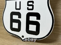 Vintage Us Route 66 Arizona Porcelain Metal Highway Sign Gas Oil Road Shield Az