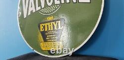 Vintage Valvoline Gasoline Porcelain Pennsylvania Oil Service Station Ethyl Sign