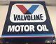 Vintage Valvoline Motor Oil Metal Hanging Service Sign Double Sided 32x28 Rare