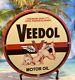 Vintage Veedol Motor Oil Gasoline Porcelain Sign Gas Pump Station