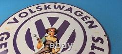 Vintage Volkswagen Porcelain Gas Vw Automobile Sales Service Dealer Parts Sign
