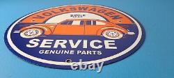 Vintage Volkswagen Sign Porcelain Automobile VW Bug Dealership Sales Gas Sign