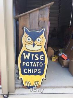 Vintage WISE Potato Chips LARGE Sign COLA SODA GAS OIL
