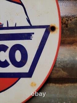 Vintage Wareco Porcelain Sign Gasoline Gas Station William Ware Texaco Products
