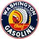 Vintage Washington Gasoline Porcelain Sign, Gas Station, Pump Plate, Motor Oil