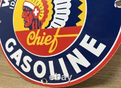 Vintage Washington Gasoline Porcelain Sign, Gas Station, Pump Plate, Motor Oil