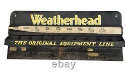 Vintage Weatherhead Metal Sign Automotive Tool Display Hydraulic Fittings Shop
