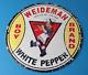 Vintage Weideman Boy Brand Sign Porcelain Piggly Grocery Store Gas Sign
