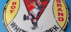 Vintage Weideman Boy Brand Sign Porcelain Piggly Grocery Store Gas Sign