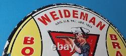 Vintage Weideman Boy Brand Sign Porcelain Piggly Grocery Store Gas Sign