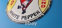 Vintage Weideman Boy Brand Sign Porcelain Piggly Grocery Store Gas Sign