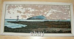 Vintage Welsh Oil Painting Charles White West Wales Seascape Welsh Artist 1964