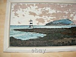 Vintage Welsh Oil Painting Charles White West Wales Seascape Welsh Artist 1964