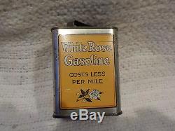 Vintage White Rose Gas EN-AR-CO Boy Motor Oil Can Advertising Tin Coin Bank Sign