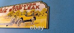Vintage Whiz Stop Leak Porcelain Gas Motor Oil Service Station Pump Sign