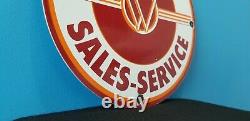 Vintage Willy's Porcelain Gas Oil Jeep Overland Service Dealership Sales Sign