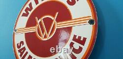 Vintage Willy's Porcelain Gas Oil Jeep Overland Service Dealership Sales Sign