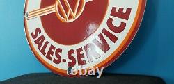 Vintage Willy's Porcelain Gas Oil Jeep Overland Service Dealership Sales Sign