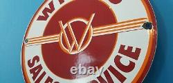 Vintage Willy's Porcelain Gas Oil Jeep Overland Service Dealership Sales Sign