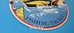 Vintage Winchester Fishing Lures Porcelain Reels Boat Tackle 12 Service Sign