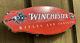 Vintage Winchester Porcelain Sign Door Plaque Usa Oil Gas Station Rifle Shotgun