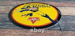 Vintage Wolverine X-men Porcelain Conoco Gasoline Service Station Pump Sign