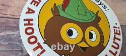 Vintage Woodsy Says Porcelain Don't Pollute Forest National Park Gas Pump Sign