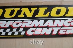 Vintage dunlop performance center tire rack sign 48 x 11 1/2