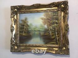 Vintage gilt framed original signed oil painting