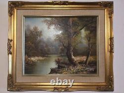 Vintage gilt framed original signed oil painting by artist I Cafieri