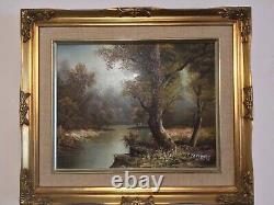 Vintage gilt framed original signed oil painting by artist I Cafieri