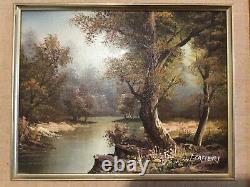 Vintage gilt framed original signed oil painting by artist I Cafieri