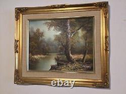 Vintage gilt framed original signed oil painting by artist I Cafieri