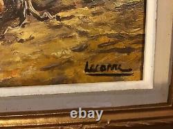 Vintage huge gilt framed original signed oil painting on Canvas South France